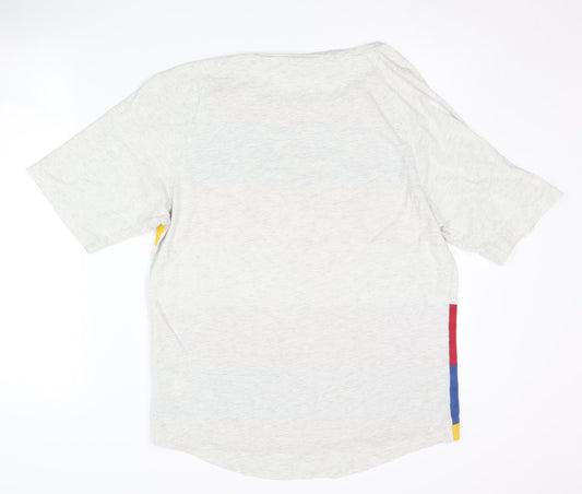 WESC Men's Multicoloured Striped T-Shirt Medium