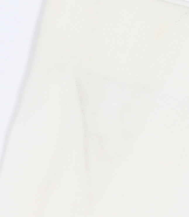 Massimo Dutti Women's Ivory Trousers Size 8