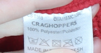 Craghoppers Red Unisex Fleece Sweatshirt UK 14