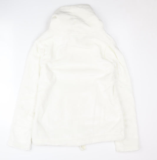 Fat Face Women's White Cowl Neck Winter Sweatshirt Size 8