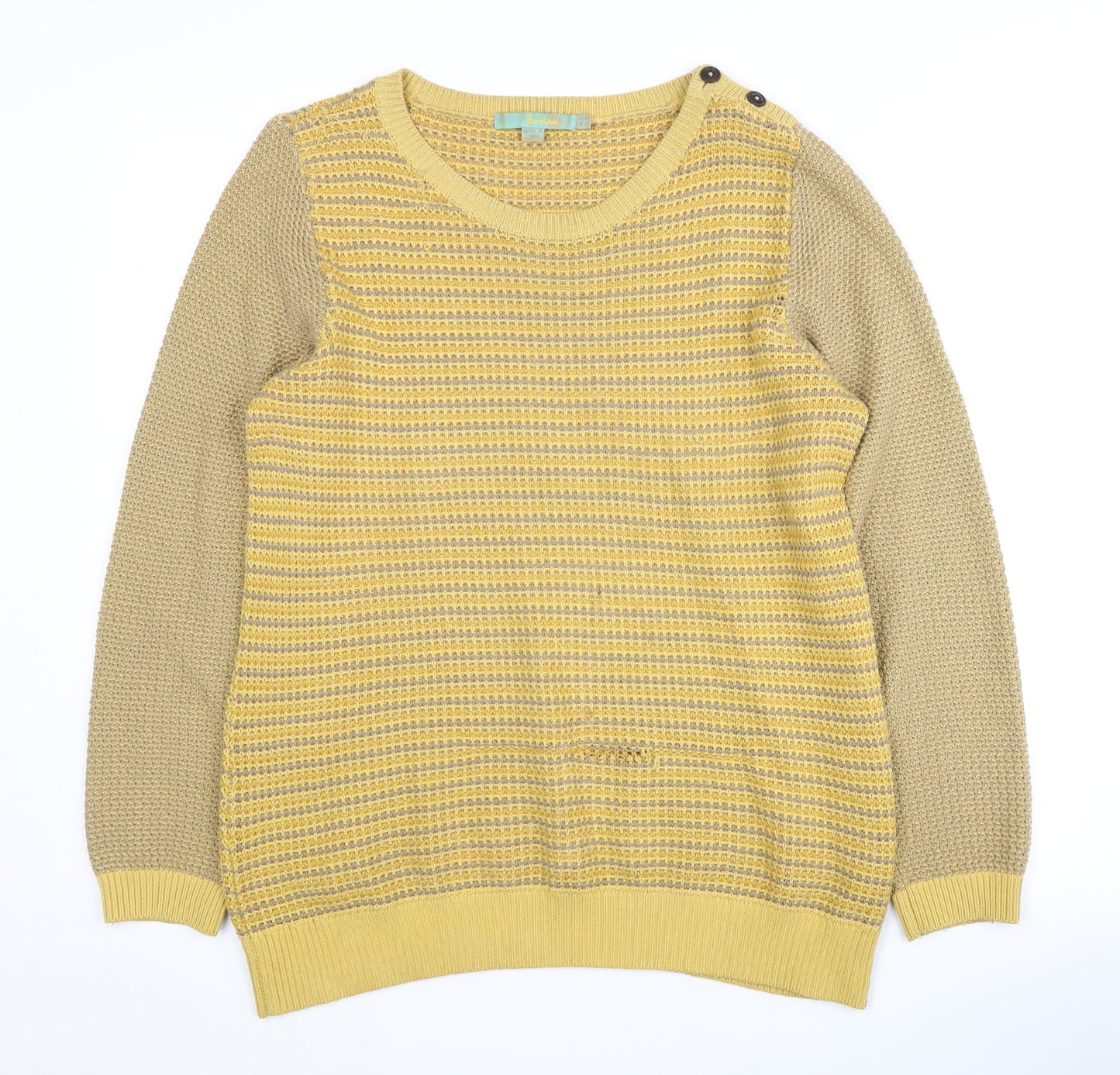 Boden Women's Yellow Knit Pullover Jumper Size 14