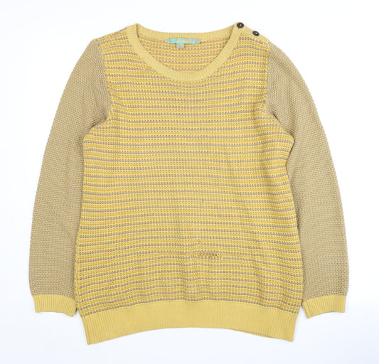 Boden Women's Yellow Knit Pullover Jumper Size 14