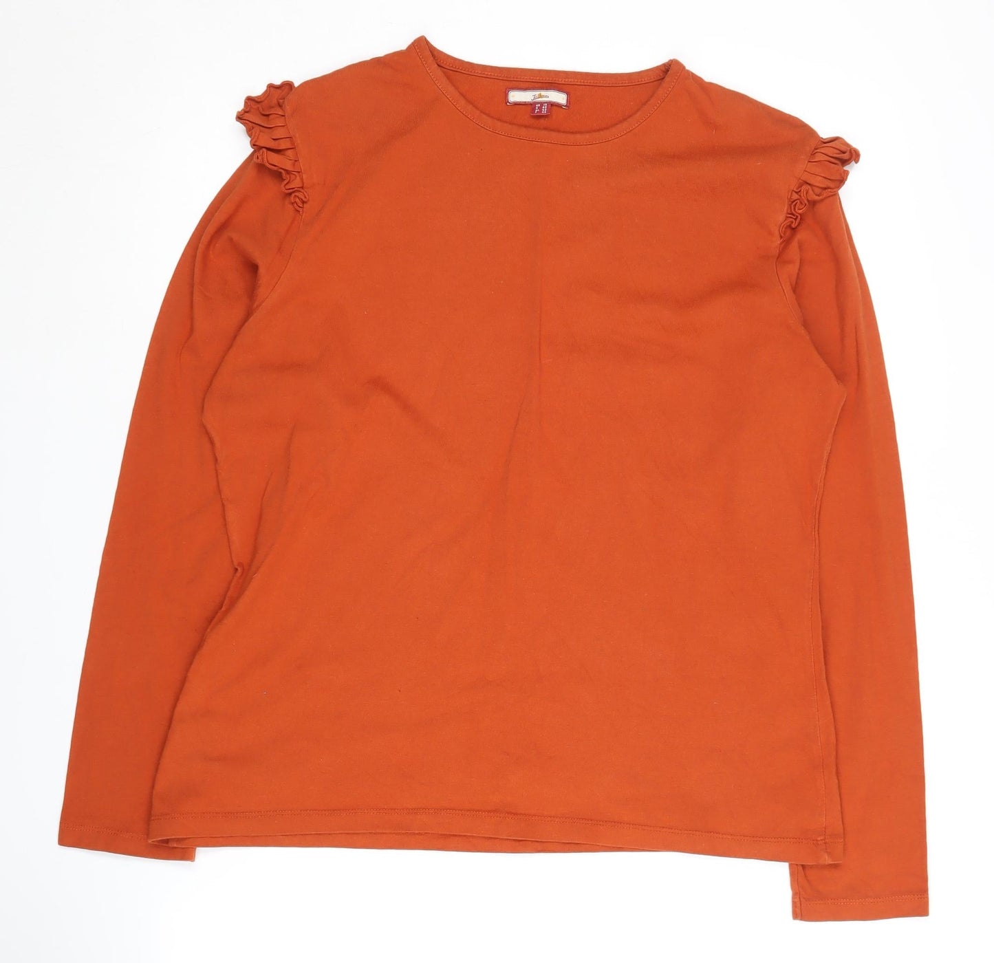 Joe Brown Women's Orange Ruffle T-Shirt Size 16