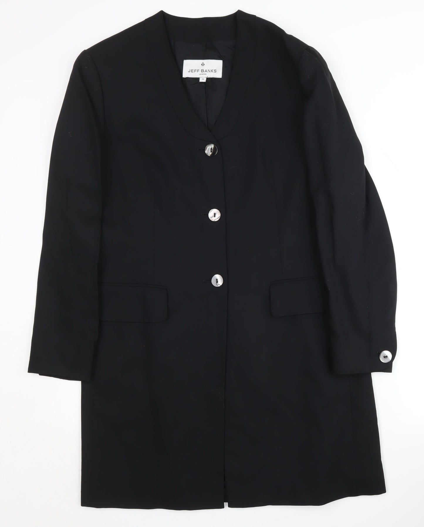 Jeff Banks Women's Black Suit Jacket Size 12
