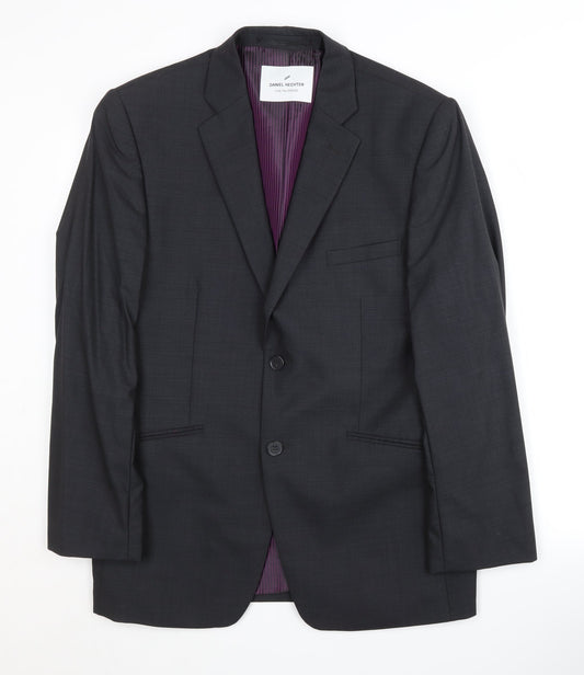 Daniel Hechter Men's Grey Blazer, 38S Wool, Formal