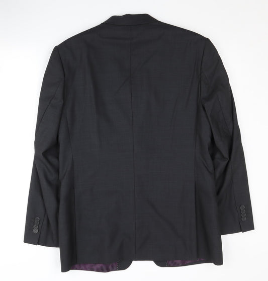 Daniel Hechter Men's Grey Blazer, 38S Wool, Formal