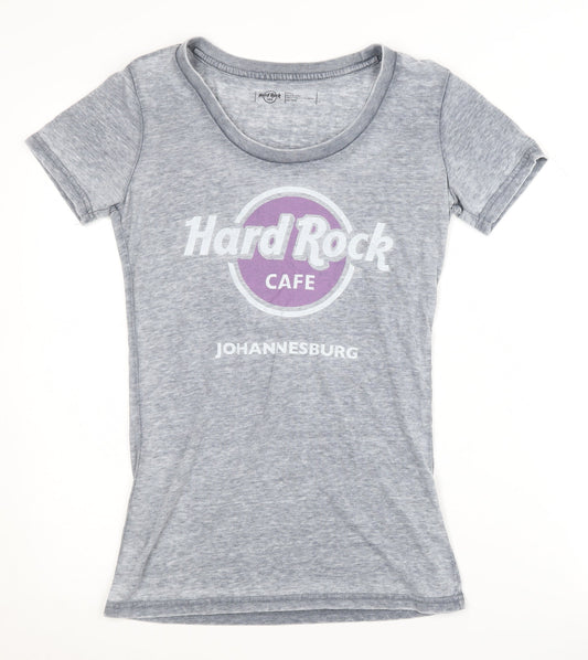 Hard Rock Cafe Women's Grey S T-Shirt Crew Neck Casual