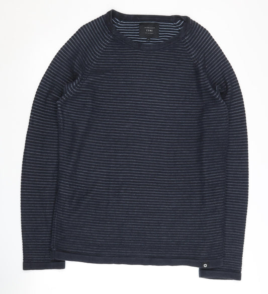 Jack & Jones Men's Blue Crew Neck Pullover - Size L