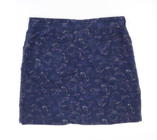 White Stuff Women's Blue Corduroy Skirt Size 10