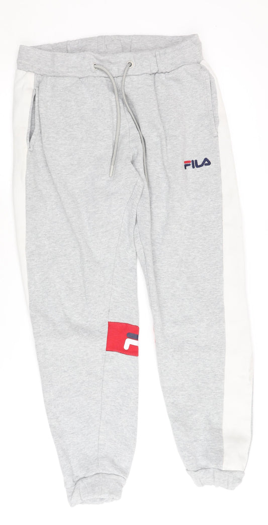Fila Men's Grey Jogger Trousers S - Activewear