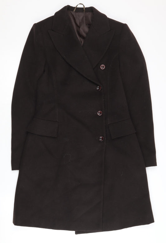 Calvin Klein Women's Black Long Overcoat Size 14