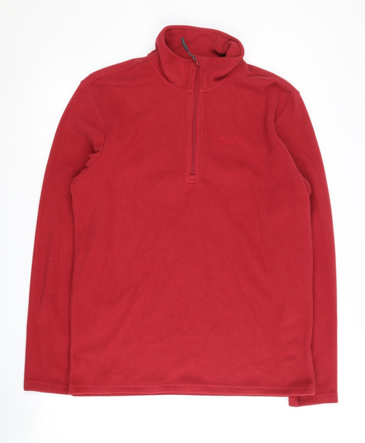 Peter Storm Red Men's Medium 1/4 Zip Fleece Sweatshirt
