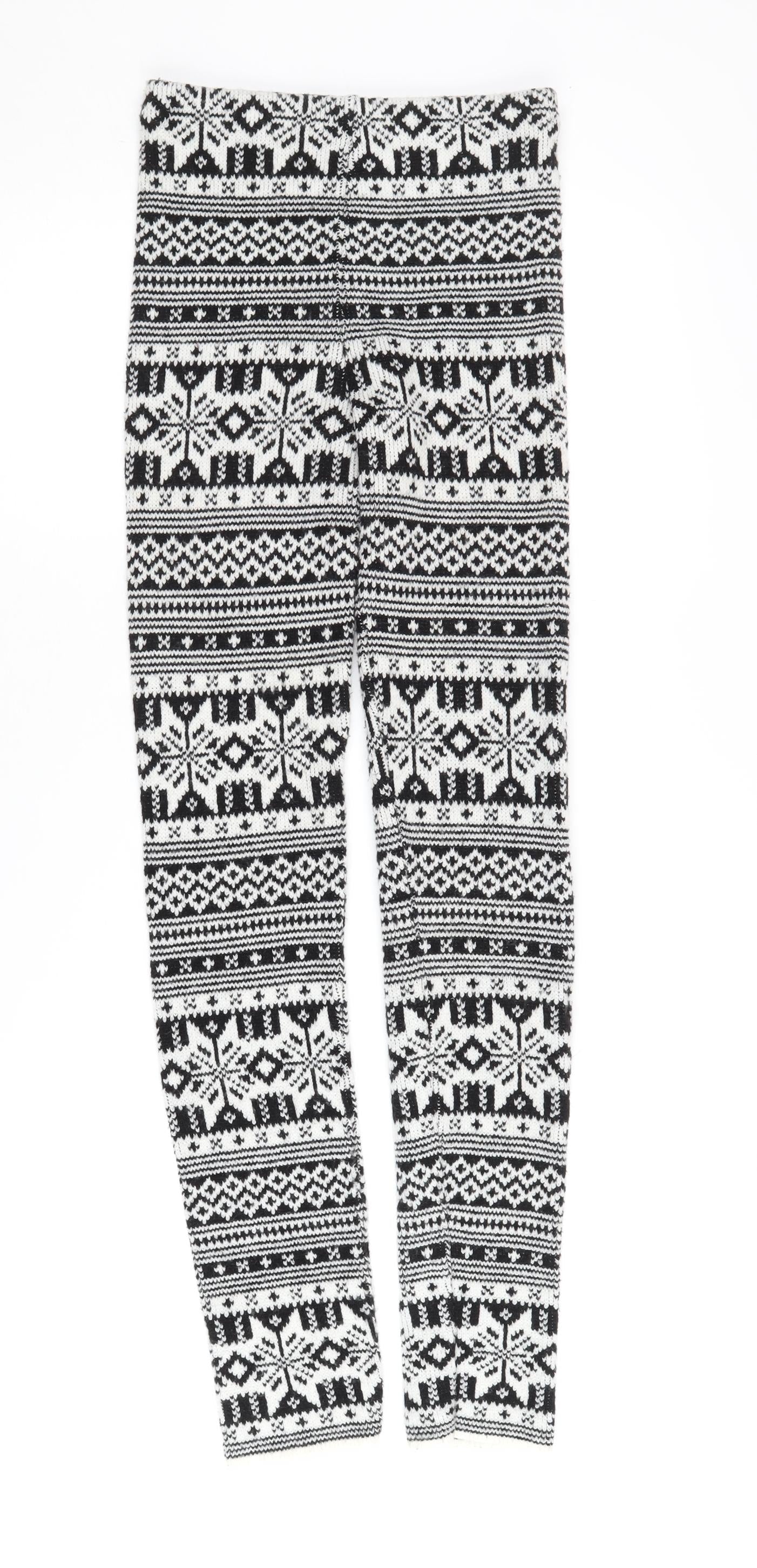SoulCal Deluxe Women's Black Geometric Winter Leggings