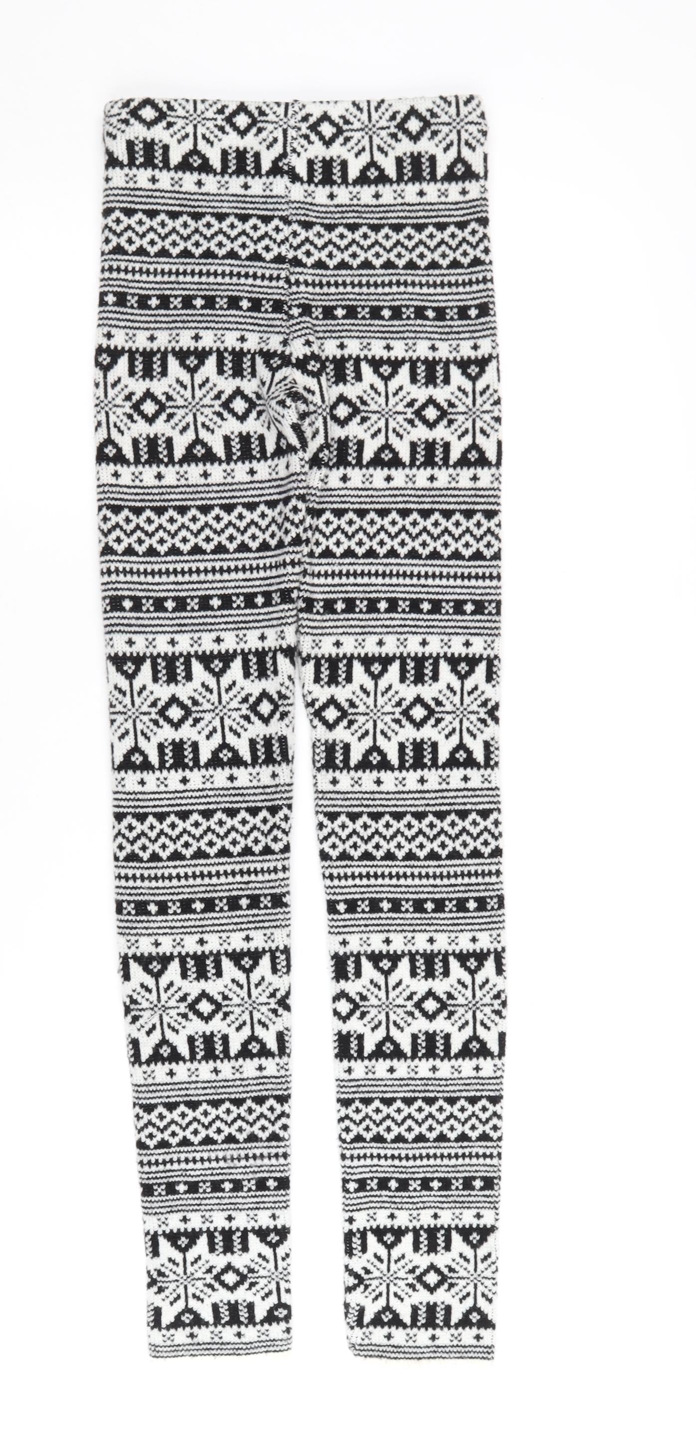 SoulCal Deluxe Women's Black Geometric Winter Leggings