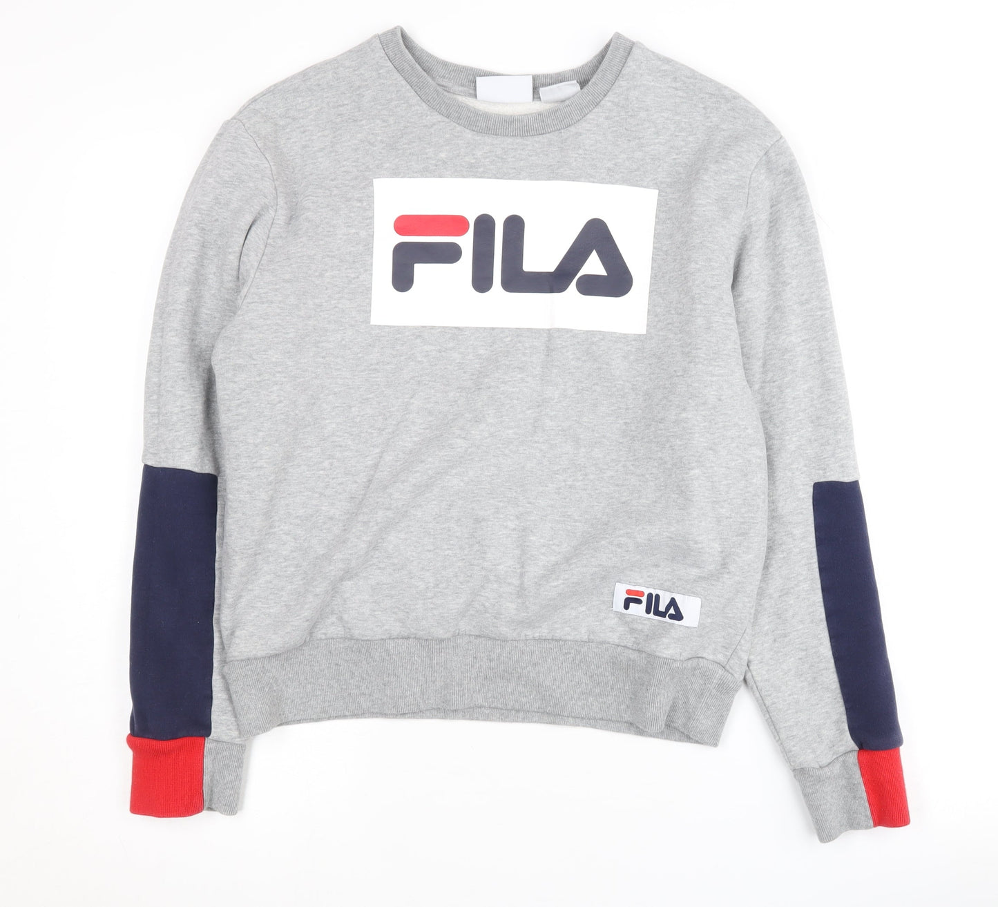 Fila Unisex Grey Logo Sweatshirt, Size S, Pullover