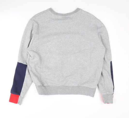 Fila Unisex Grey Logo Sweatshirt, Size S, Pullover