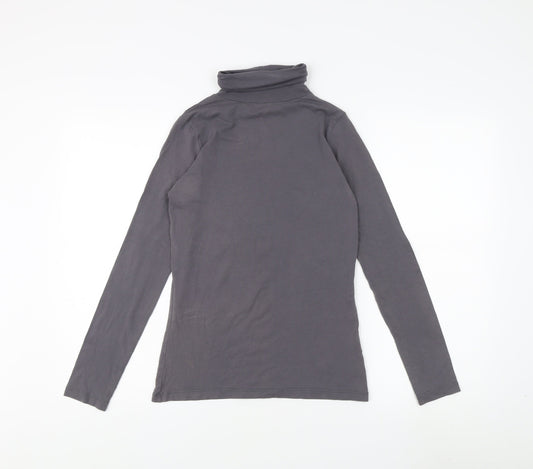 GAP Women's Grey Long Sleeve Roll Neck Top S