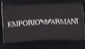 Emporio Armani Men's Black S Logo T-Shirt, Cotton, Short Sleeve