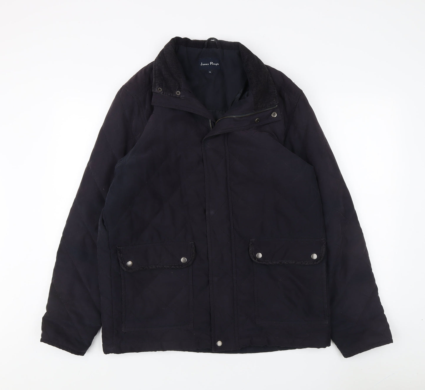 James Pringle Men's Black Quilted Jacket Medium