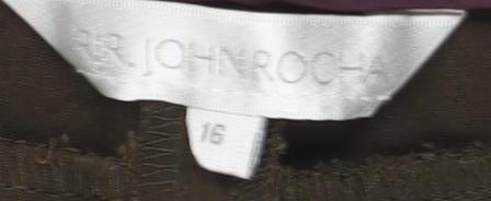 Close-up detail of John Rocha Women's Brown Trousers, size 16