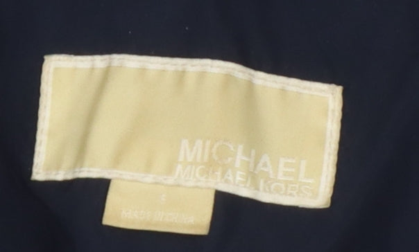 Michael Kors Women's Blue Quilted Jacket S