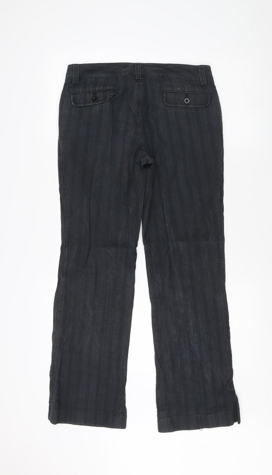 Ted Baker Women's Black Striped Trousers, Size S