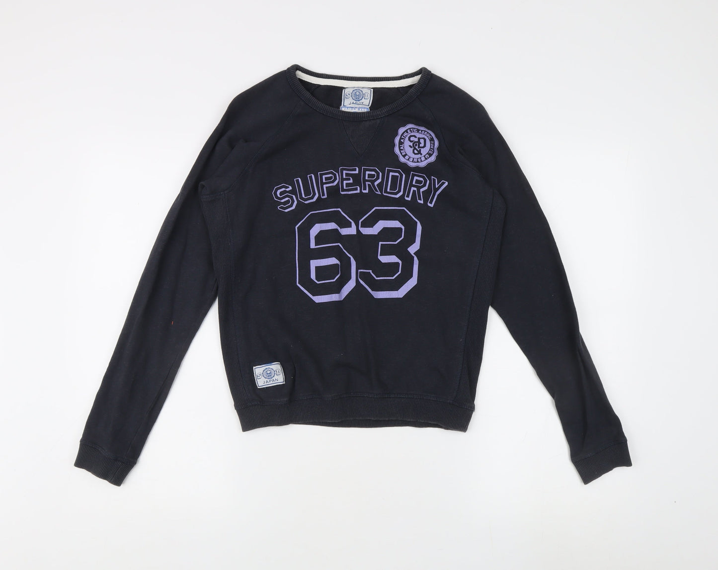 Superdry Women's S Black Sweatshirt, Cotton, Casual