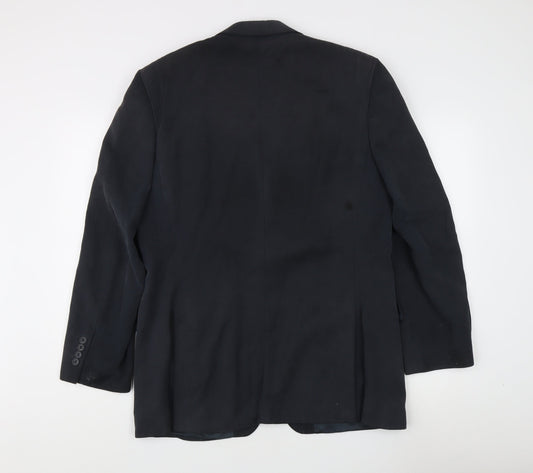 Jaeger Men's Black Blazer - Formal, Regular Fit, 52