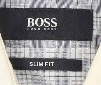 BOSS Men's Multicoloured Slim Fit Dress Shirt 39