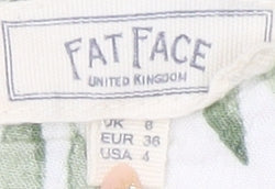 Fat Face Women's Green Floral Off-Shoulder Top Size 8