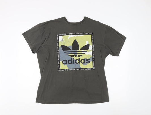 Mens UK Size L adidas Black Cotton T-Shirt