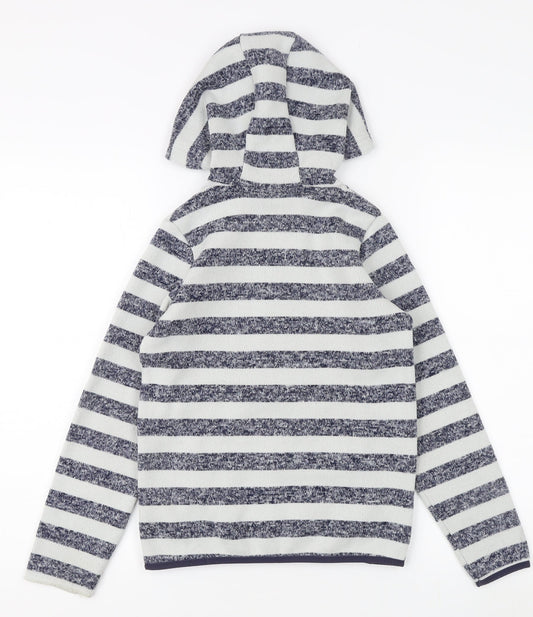 Peter Storm Boys Grey Striped Hooded Jacket Size 9-10