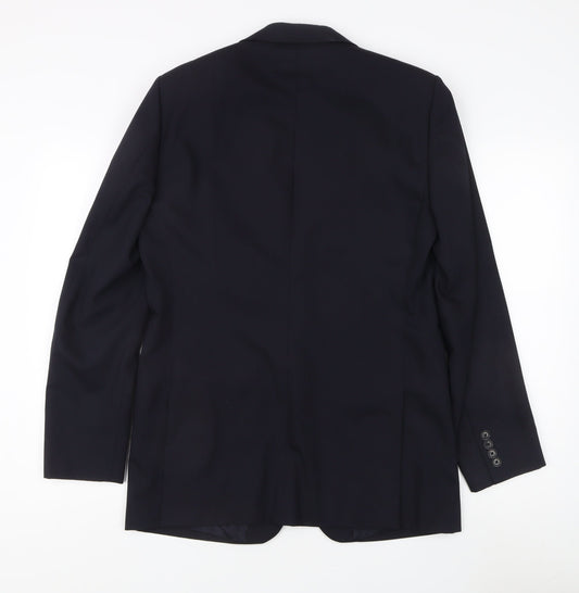 Reiss Men's Blue Slim Fit Formal Blazer, Size 38R