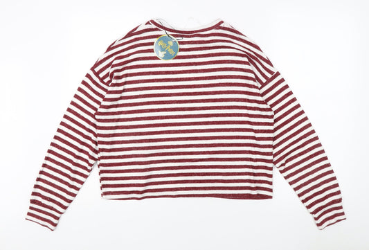Harry Potter Gryffindor Women's Red Striped Sweatshirt L 14-16