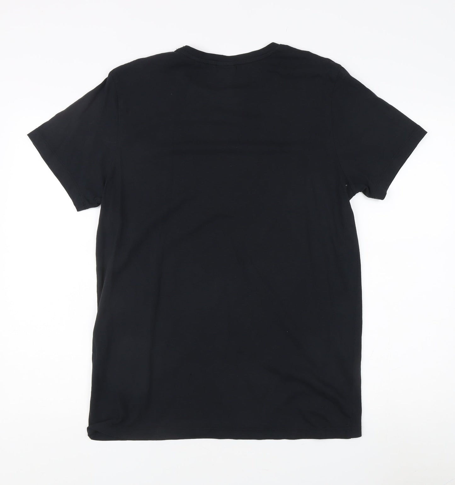 Jack & Jones Men's Black T-Shirt, Size L, Crew Neck
