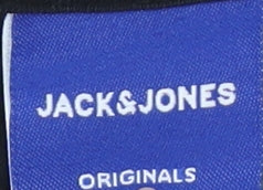 Jack & Jones Men's Black T-Shirt, Size L, Crew Neck