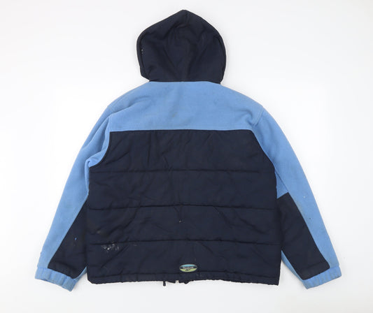 Reebok Women's Blue Puffer Jacket Size 12 Hooded Winter Coat