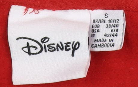 Disney Women's Red Hoodie - Mickey & Pluto, S