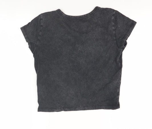 Hollister Men's Black Graphic Print T-Shirt, Size S