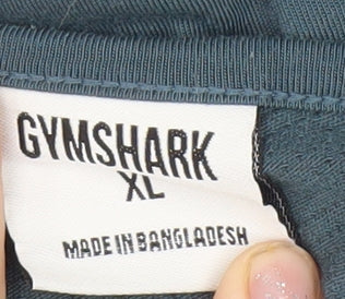 Gymshark Women's Blue Long Sleeve Gym Top XL