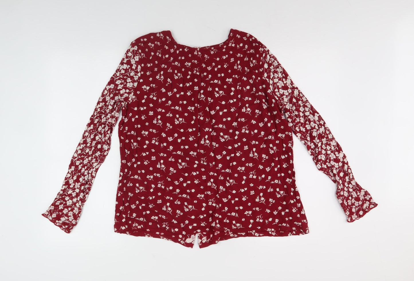 Fat Face Women's Red Floral Blouse Size 14