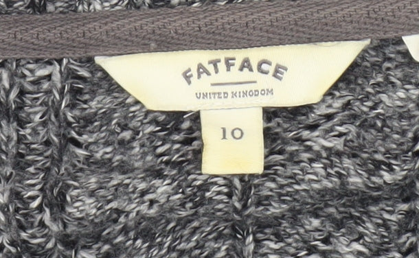 Fat Face Women's Grey Cardigan, Size 10, Long Sleeve Knit