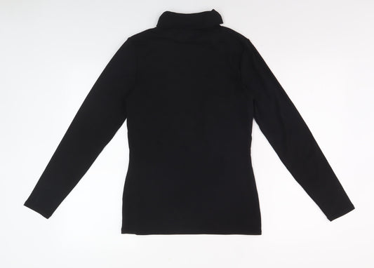 Boden Women’s Black High Neck Long Sleeve T-Shirt