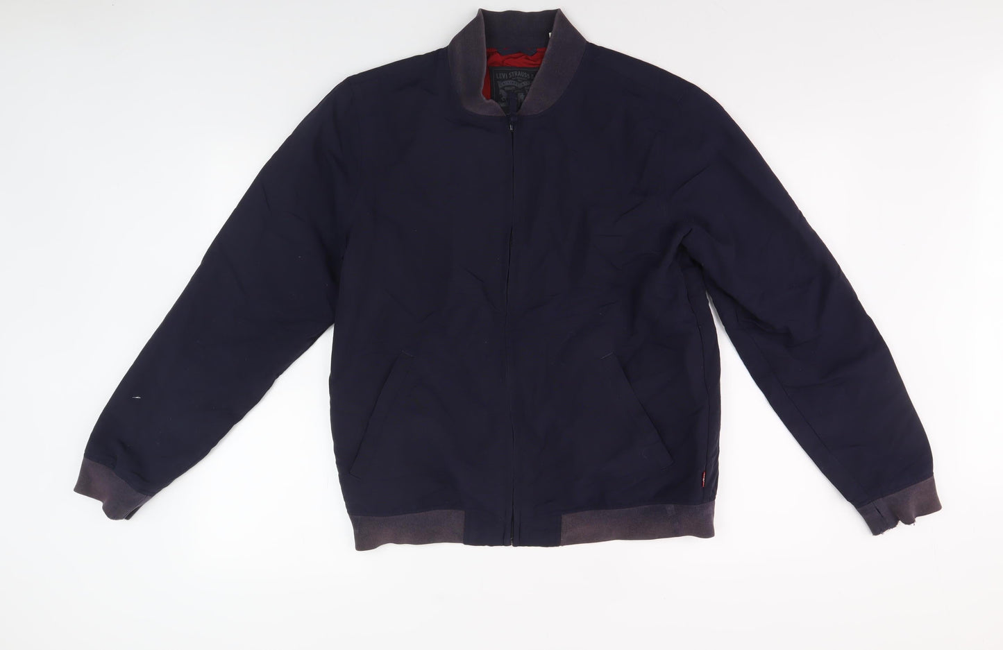Levi's Men's Blue Bomber Jacket M, Casual Stand-Up Style