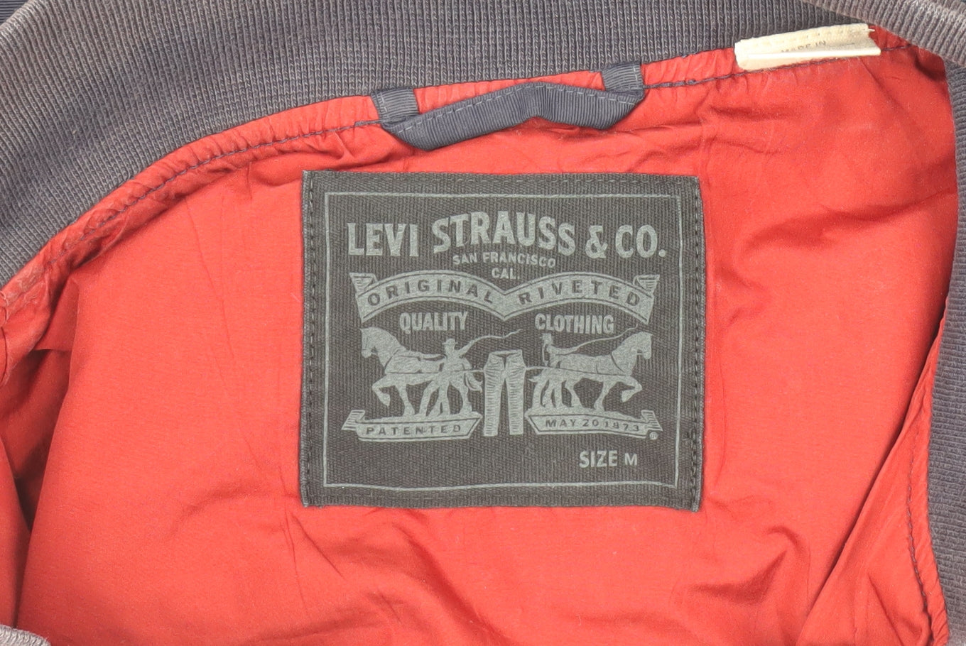 Levi's Men's Blue Bomber Jacket M, Casual Stand-Up Style