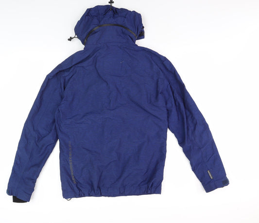 Superdry Men's Blue Hooded Jacket XS Outdoor Hiking