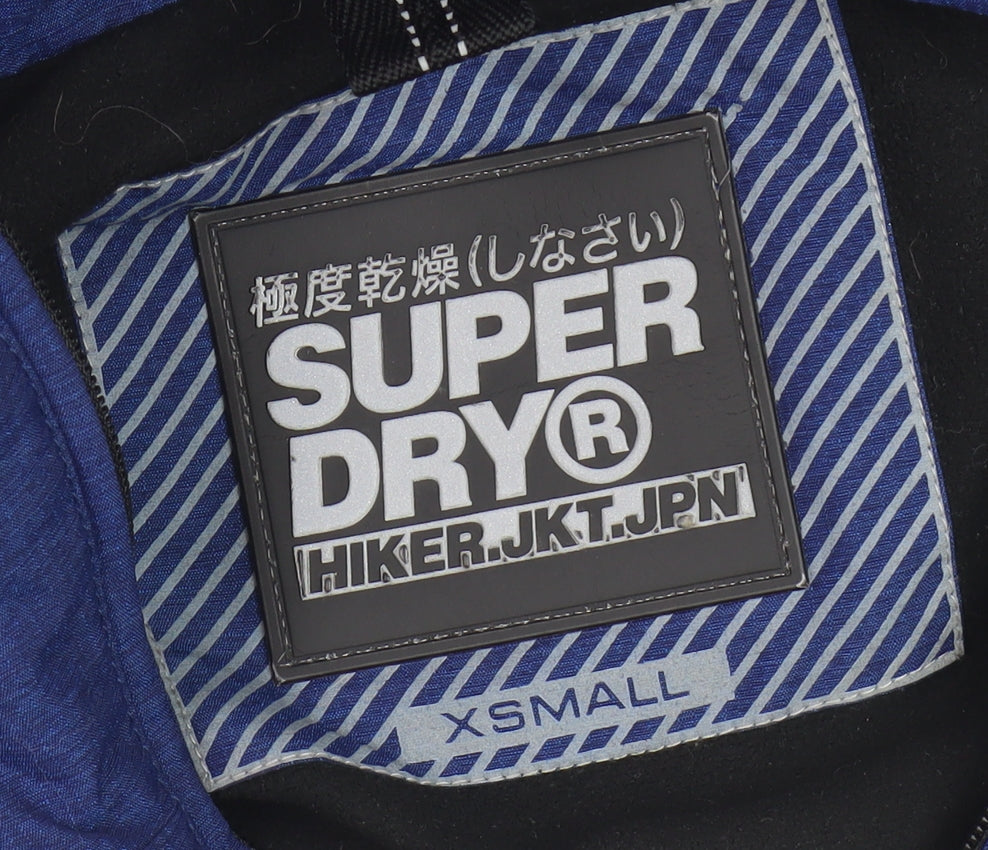 Superdry Men's Blue Hooded Jacket XS Outdoor Hiking
