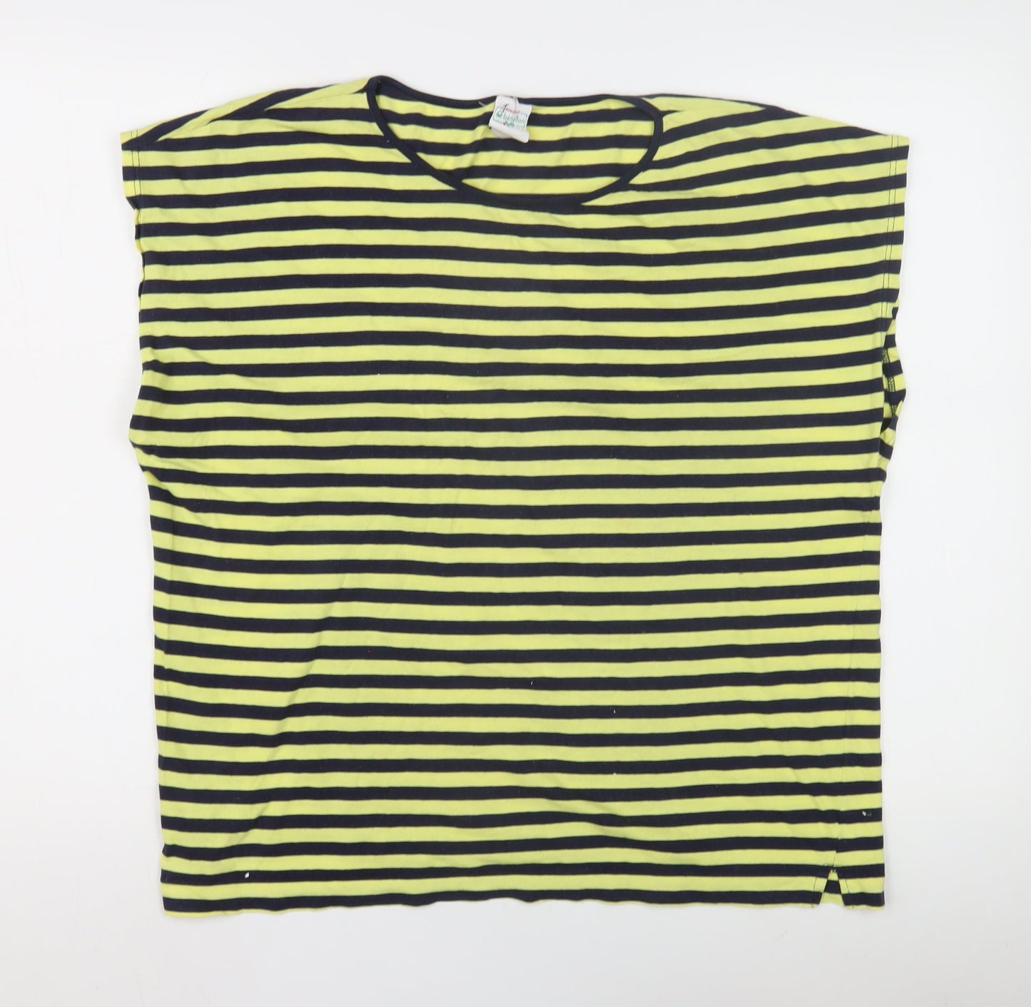 Benetton Women's Multicoloured Striped T-Shirt L