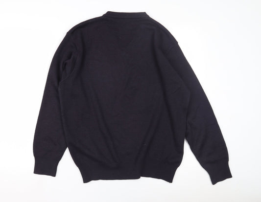 Adolfo Men's Black M Pullover V-Neck Jumper