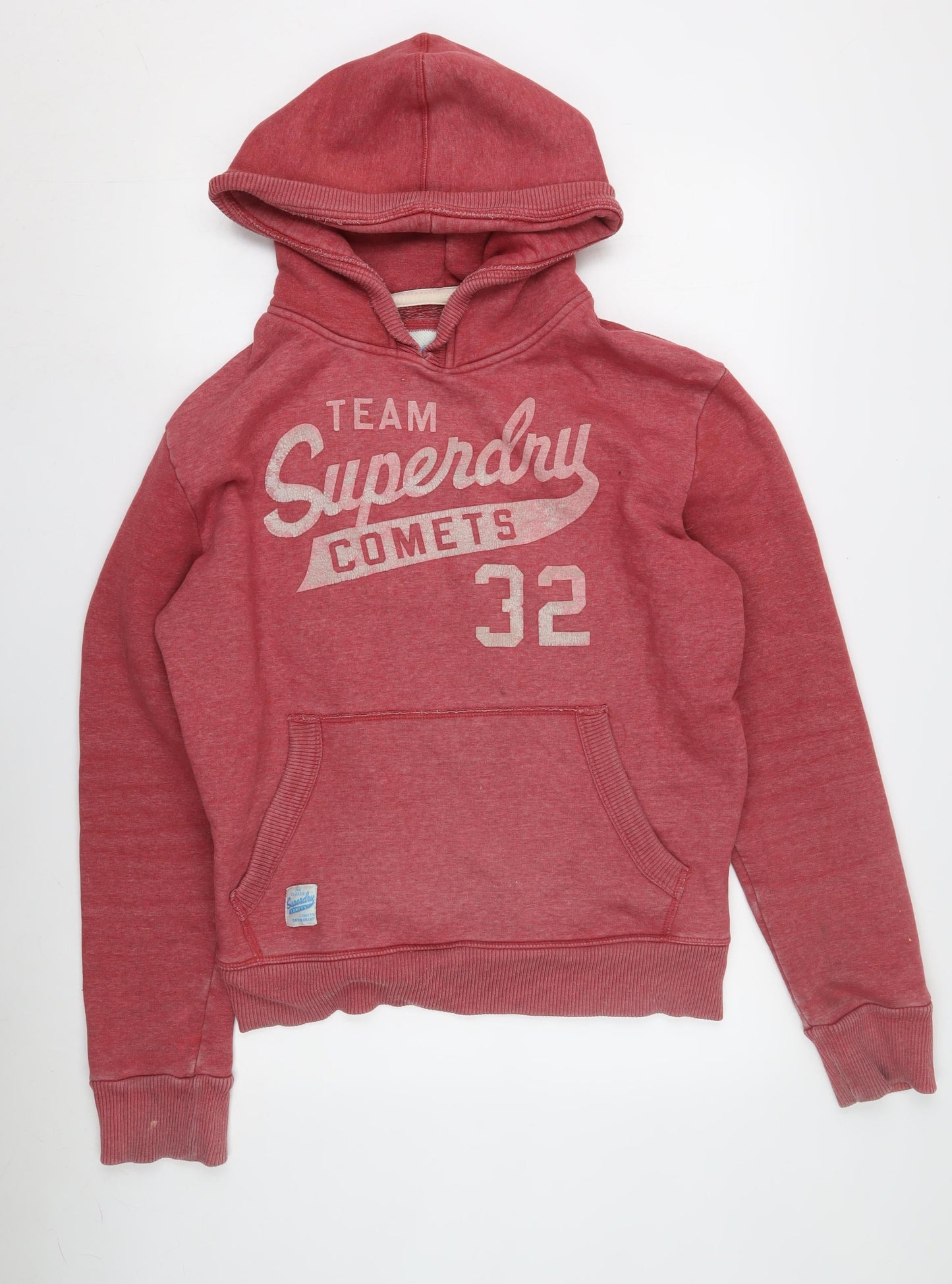 Superdry Men's Red 2XL Pullover Hoodie, Graphic Print